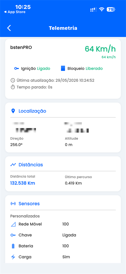 Telemetria do veículo